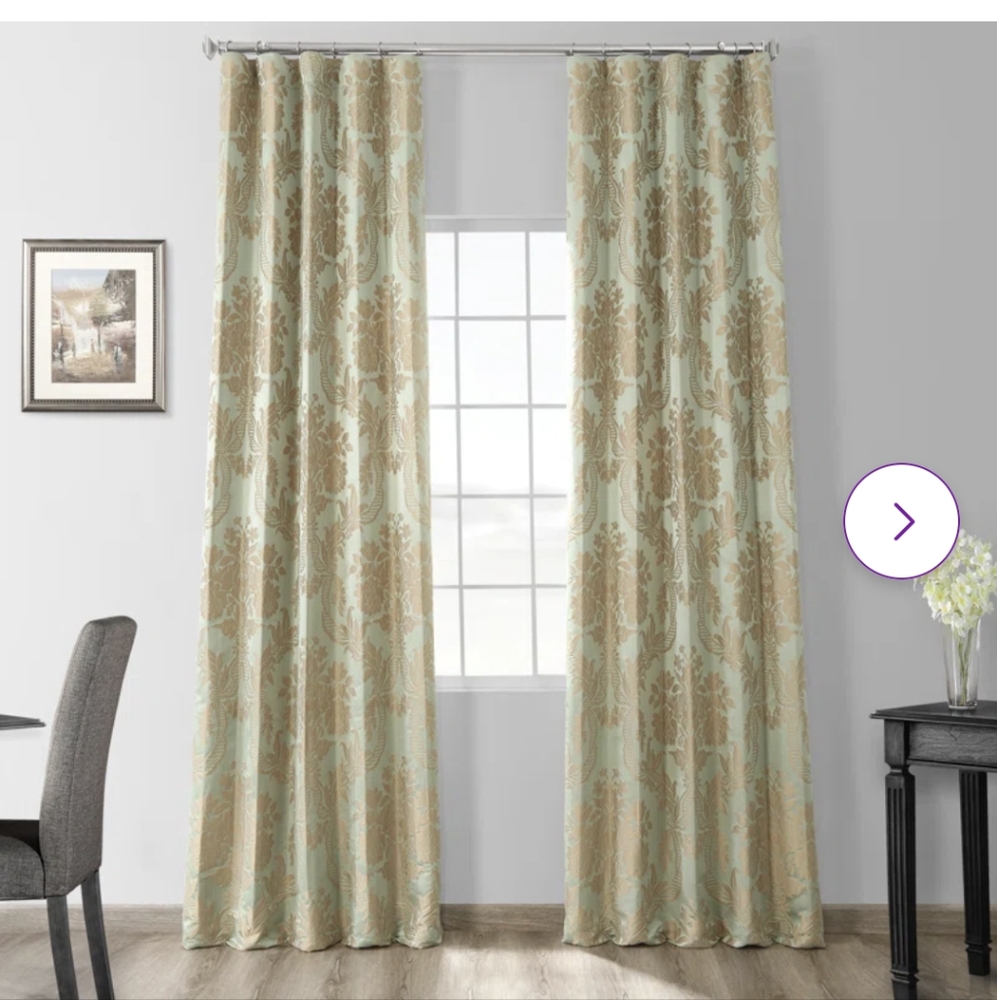 Sophisticated Floral Curtains in Cream and Brown